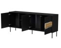 Komoda INSERTO 3D1W 190x40x80 czarny + LED