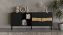 Komoda INSERTO 3D1W 190x40x80 czarny + LED