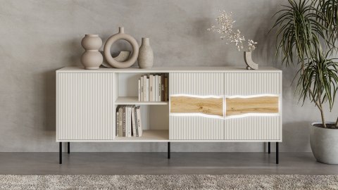 Komoda INSERTO 3D1W 190x40x80 kaszmir + LED