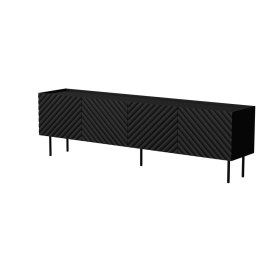Szafka RTV 4D LUCCA 200x40x59 czarny