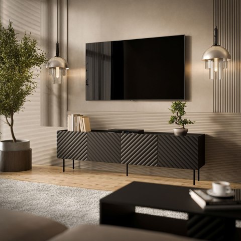 Szafka RTV 4D LUCCA 200x40x59 czarny