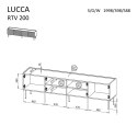 Szafka RTV 4D LUCCA 200x40x59 kaszmir