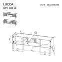 Szafka RTV EF LUCCA 180x40x59 kaszmir