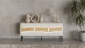 Szafka RTV INSERTO 3D 143,5x40x61,5 kaszmir + LED