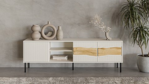 Szafka RTV INSERTO 3D1W 190x40x61,5 kaszmir + LED