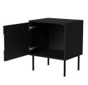 Szafka nocna 2szt INSERTO 50x40x61,5 czarny + LED