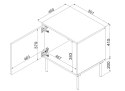 Szafka nocna 2szt INSERTO 50x40x61,5 czarny + LED