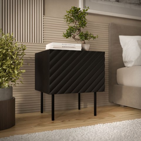 Szafka nocna 2szt LUCCA 47x40x52 czarny