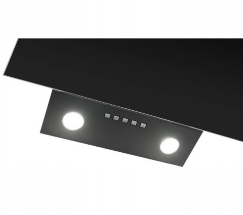 Okap kominowy AMICA OKC6227B 60 cm | sterowanie dotykowe | LED | czarne szkło