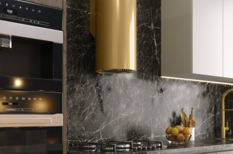 Okap kominowy MAAN Elba WPB 731 60 cm | LED | filtry aluminiowe | złoty
