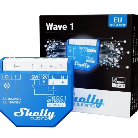 Inteligentny jednokanałowy przekaźnik Z-Wave Shelly Qubino Wave 1