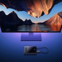 8w1 HUB adapter HDMI DisplayPort VGA USB-A USB-C - szary