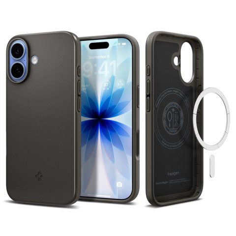 Etui ochronne na iPhone 17 Thin Fit MagSafe - szare