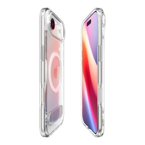 Etui ochronne z podstawką na iPhone 17 Air Ultra Hybrid ''S'' MagSafe - przezroczysto-białe