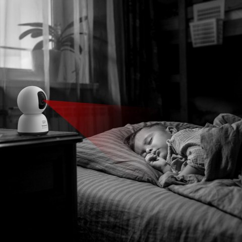 Kamera wewnętrzna Security P1 Lite do monitoringu microSD Wi-Fi 2K - biała