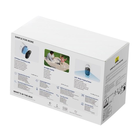 Kamera zewnętrzna do monitoringu z reflektorem 2K Wi-Fi 7800 mAh