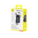 Powerbank 10000mAh 22.5W z wyświetlaczem kablami USB-C iPhone Lightning - czarny