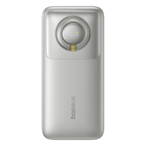 Powerbank 20000mAh 65W ze zwijanym kablem USB-C - szary