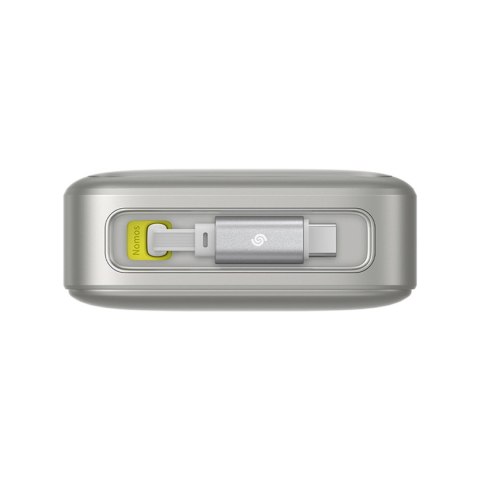 Powerbank 20000mAh 65W ze zwijanym kablem USB-C - szary