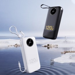 Powerbank K13 Pro 20000mAh z wbudowanym kablem - czarny