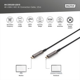 Kabel połączeniowy Digitus 4K USB typu C AOC AV | AK-330160-150-S