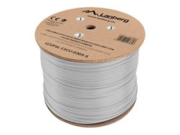 Lanberg Kabel LAN CAT.6A UFTP 305M Solid CU LSZH Szary CPR + Fluke Passed | LCUF6L-11CU-0305-S