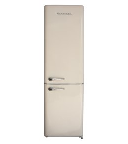 Lodowka Retro Ravanson LKK-250RC 250l | oświetlenie LED | styl vintage | 545 x 585 x 1842 mm | kremowy