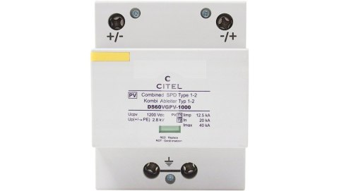 Ogranicznik przepięć CITEL, typ I+II DC 1000V, DS60VGPV-1000, 25kA 2p+V