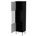 Witryna CORTINA 53x40x182 czarny/orzech
