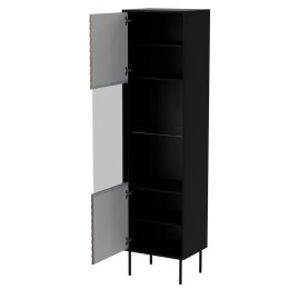 Witryna CORTINA 53x40x182 czarny/orzech