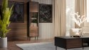 Witryna CORTINA 53x40x182 czarny/orzech