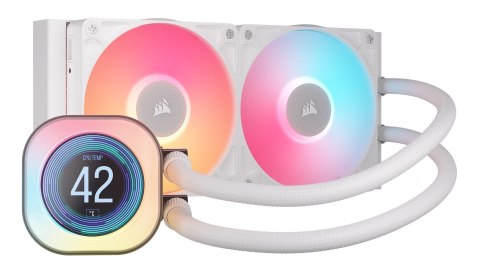 Corsair iCUE LINK TITAN 240 RX LCD Procesor Chłodnica cieczy all-in-one 12 cm Biały 1 szt.