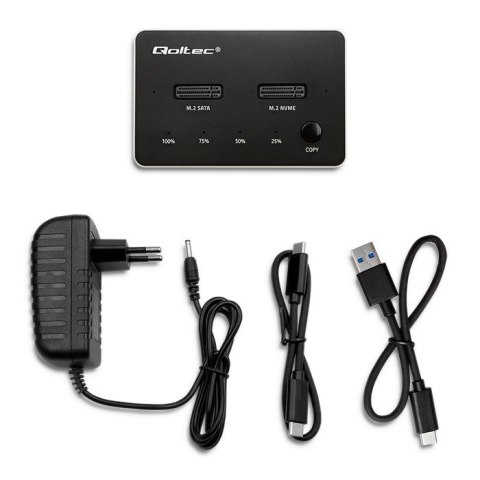 Stacja dokująca dysków SSD M.2 NVMe SATA USB-C DUAL 2 x 2TB