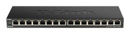 D-Link DGS-1016S Nie zarządzany Gigabit Ethernet (10/100/1000) Czarny