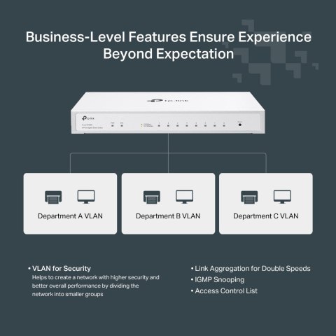 TP-Link Festa FS308G Zarządzany L2/L2+ Gigabit Ethernet (10/100/1000) Obsługa PoE Biały