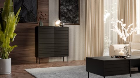 Komoda 4D CORTINA 102x40x118 czarny