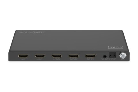 Rozdzielacz / Splitter HDMI 1x4, 8K/60Hz (4:4:4) z HDR, 48 Gbps, HDCP 2.3. Toslink / Stereo, EDID