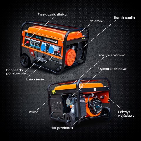 Extralink Agregat prądotwórczy EGH-3000 hybrydowy, 3kW 1F