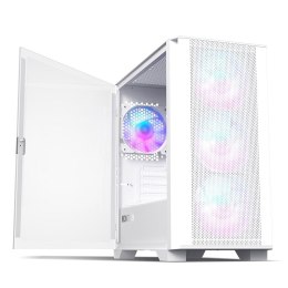 Montech AIR 100 ARGB, Micro-ATX, szkło hartowane - białe