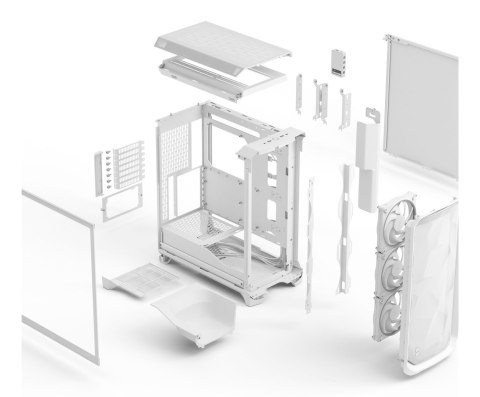 Etui Fractal Design Meshify 3 Ambience Pro RGB Clear Tint White