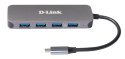 D-Link DUB-2340 huby i koncentratory USB Type-C 5000 Mbit/s Szary