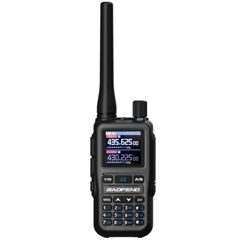 Krótkofalówka Baofeng UV-5R EU MINI USB-C Bluetooth VHF UHF Pasmo Lotnicze Grey (antena 15cm)