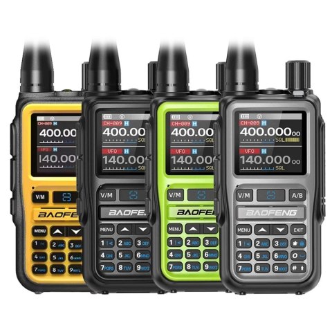 Krótkofalówka Baofeng UV-5R EU MINI USB-C Bluetooth VHF UHF Pasmo Lotnicze Grey (antena 15cm)