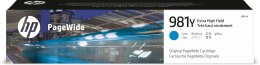 HP Oryginalny błękitny wkład atramentowy 981Y PageWide o bardzo dużej pojemności
