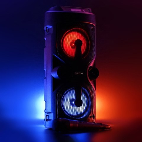 SQUEAK GŁOŚNIK KARAOKE HARMONY BLUETOOTH 5.0, RADIO FM, MICROSD, AUX, USB SQ1004