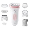 Epilator Braun Silk-épil 7 7-060 bezprzewodowy, mokry i suchy, 40 minut pracy, różowo-biały, idealny do delikatnego usuwania wło