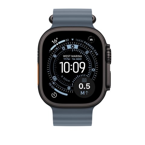 Apple 49mm Anchor Blue Ocean Band - Black Titanium Finish