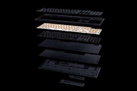 Klawiatura Razer BlackWidow V4 Low-profile HyperSpeed (pomarańczowy przełącznik) - Układ amerykański