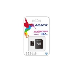 ADATA 32 GB, MicroSDHC, Flash memory class 4, SD adapter