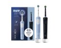 Szczoteczka elektryczna Oral-B Vitality Pro Duo z 2 końcówkami, 3 trybami szczotkowania, ładowana, dla dorosłych, czarna/niebies
